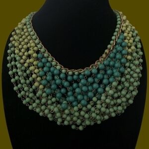 "Statement of the Art Peacock Necklace"